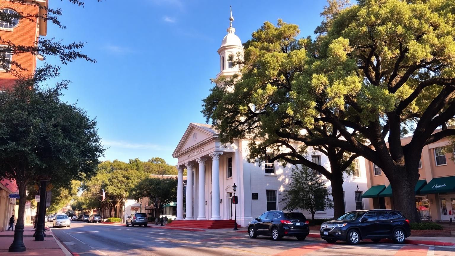 Historic Fayette County courthouse in Fayetteville, Georgia