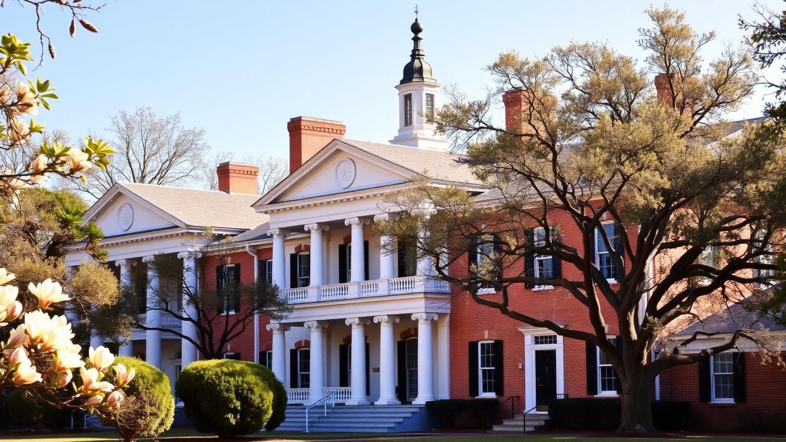 Historic antebellum architecture in Milledgeville, Georgia
