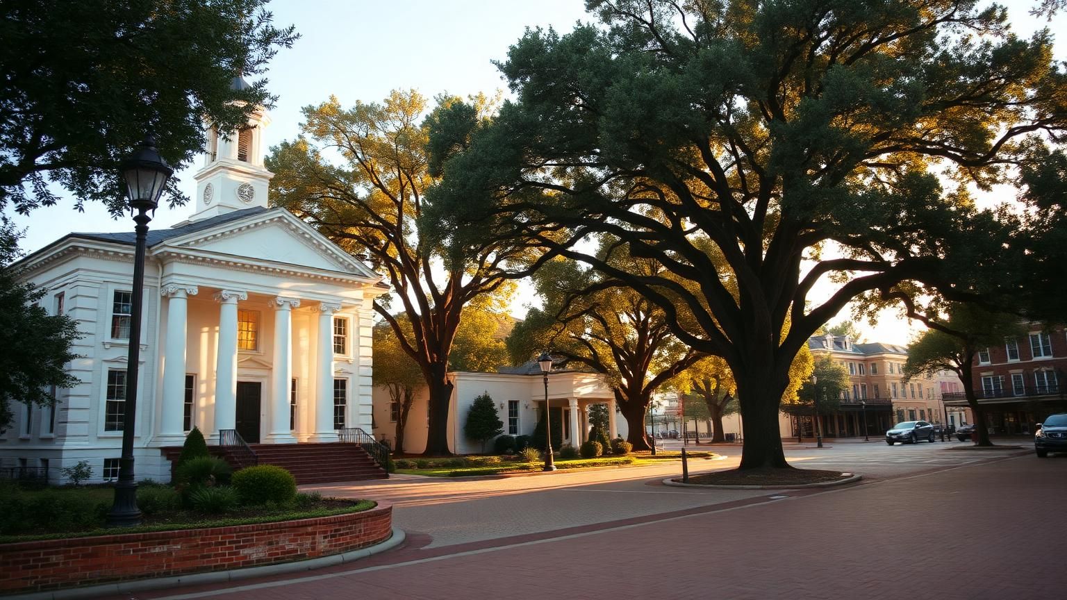 Historic Coweta County courthouse square in downtown Newnan, Georgia