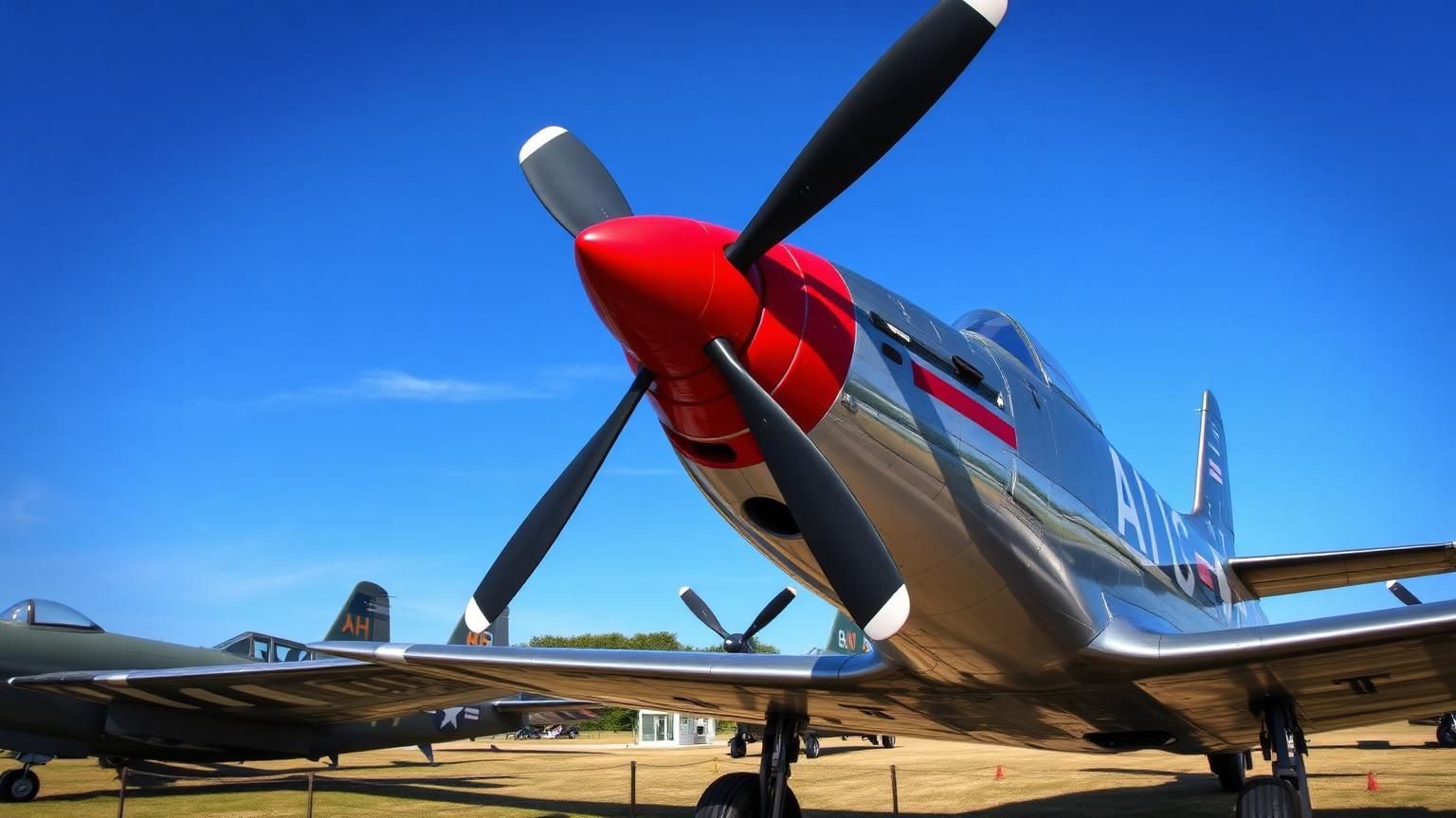 Vintage aircraft on display at the Museum of Aviation in Warner Robins, Georgia